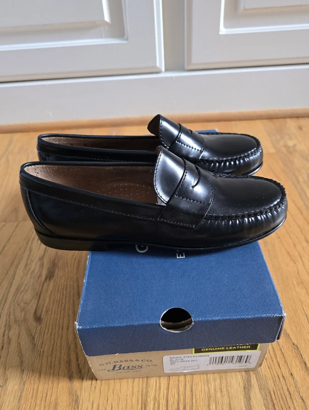 G.H. Bass & Co. Boy's Black Leather Weejuns Penny Loafers